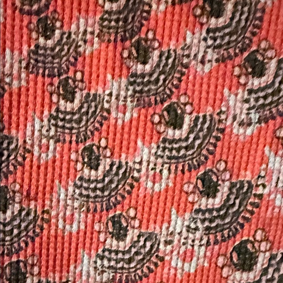 Free People Red and Black Patterned Long Sleeve Top - Picture 7 of 10